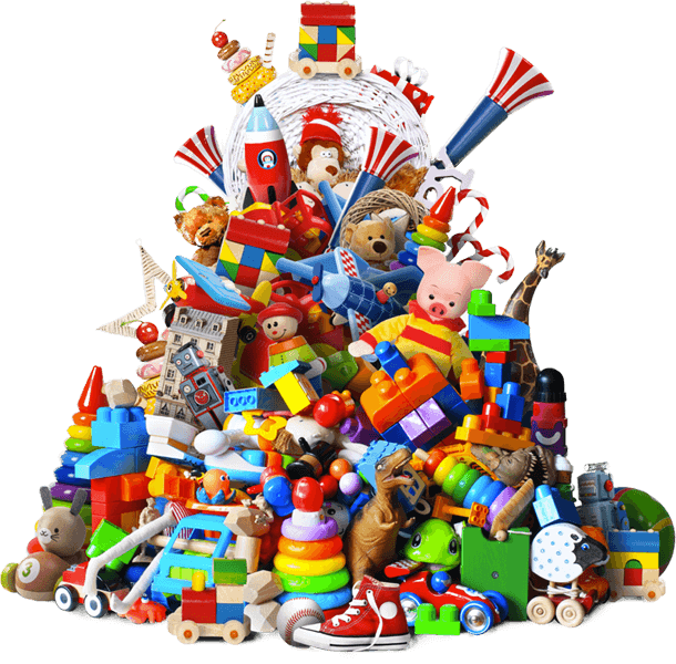 Pile de jouets satisfaisants et fidget toys